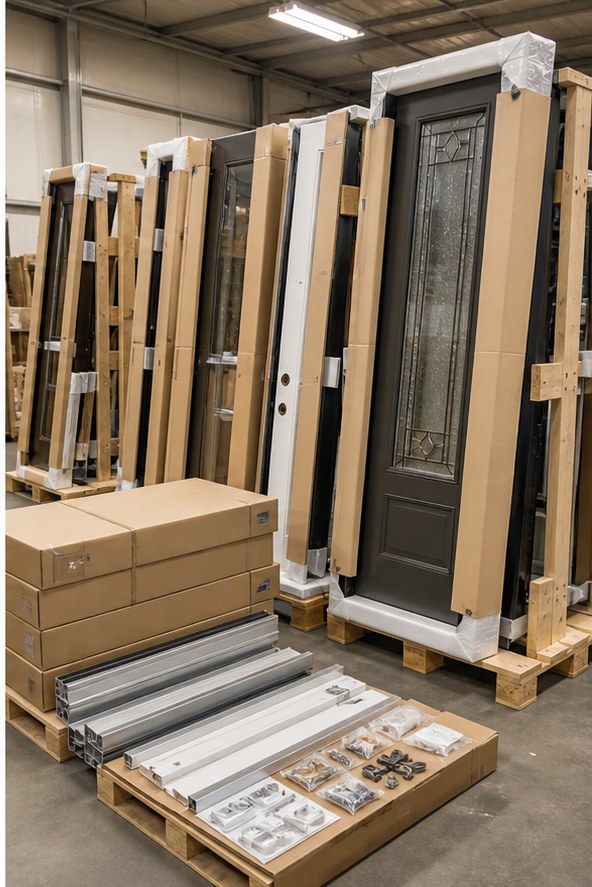 front door packaging logistics and installation planning