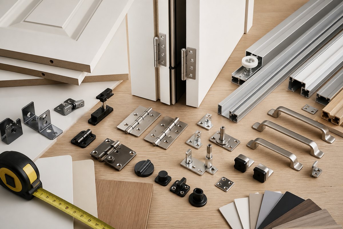 bifold closet doors frame hardware and specification details